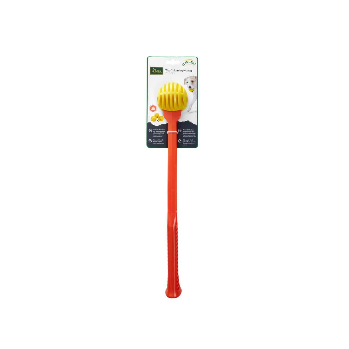 Lancia Palline per Cani Hunter Giallo Arancio Gomma Sfera